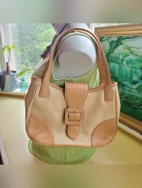 Mexx Cream Tweed Boho Buckle Shoulder Bag